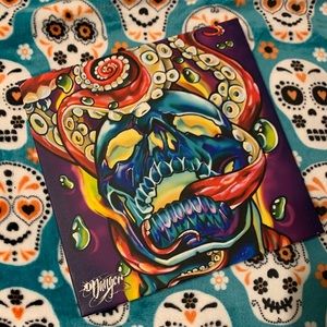 J Danger skull canvas